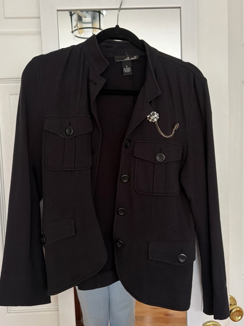 Willi Smith Black Utility Pocket Blazer